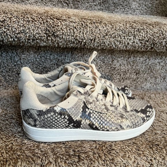 Michael Kors Women's Embellished Snake Embossed Leather Sneaker Shoes - Picture 1 of 15